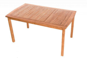 Kemény kerti asztal HARMONY téglalap 150x90 cm (teakfa) DEOKORK