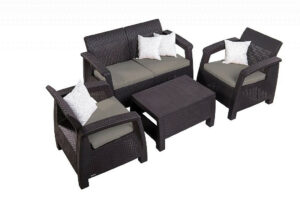 Kerti rattan meghatározott CORFU Brown DEO1