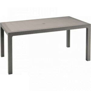 Kerti asztal mesterséges rattan MANHATTAN 161x95 cm (cappuccino) DEO1