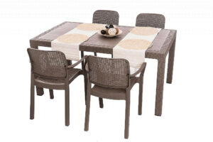Garden rattan szerelvény KARA 1 + 4 (cappuccino) DEO1