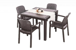 Kerti rattan szerelvény KARA MINI + 1 4 (Brown) DEO1