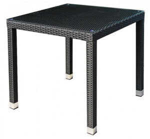 Kerti rattan asztal NAPOLI 80x80 cm-es (fekete) DEOKORK