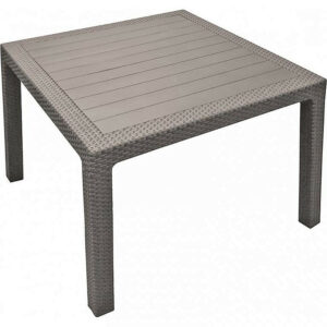 Kerti asztal mesterséges rattan MANHATTAN 95x95 cm-es (cappuccino) DEO1
