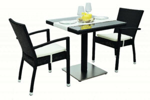 Garden rattan szerelvény GINA 1 + 2 (fekete) DEOKORK