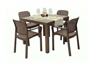 Garden rattan szerelvény KARA MINI 1 + 4 (cappuccino) DEO1