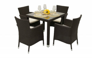 Kerti rattan szerelvény Modena I 1 + 4 (Brown) DEOKORK
