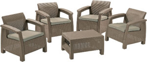 Kerti rattan meghatározott ORION cappuccino DEO1