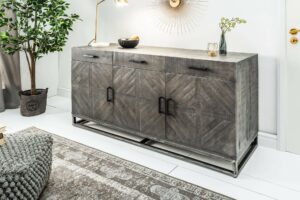 INFINITY HOME szürke mangó tálalószekrény 160cm