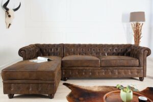 CHESTERFIELD barna bal oldali kanapé