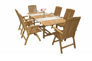 Teak kerti garnitúra LAGUNA II. 1 + 6 DEOKORK