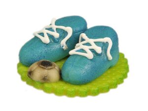 Labdarúgás-futballcipő kék labdával - marcipán torta figura - Frischmann Frischmann