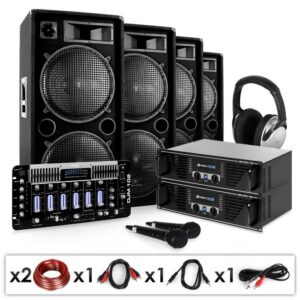 Electronic-Star DJ PA Set "Bass First Pro" 2x PA–erősítő