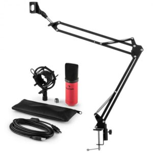 Auna auna MIC-900RD USB mikrofon szett V3 kondenzátoros mikrofon + mikrofontartó kar