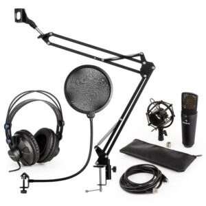 Auna auna MIC-920B USB mikrofon szett V4 fejhallgató