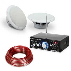 Electronic-Star 4 részes erősítő és hangfal készlet 5" teraszra és fürdőszobai használatra