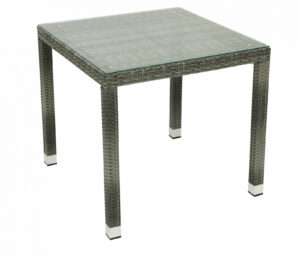 Kerti rattan asztal NAPOLI 80x80 cm (szürke) DEOKORK