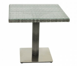 Kerti rattan asztal GINA 80x80 cm (szürke) DEOKORK