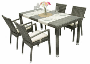 Kerti rattan szett NAPOLI II. 1 + 4 (szürke) DEOKORK