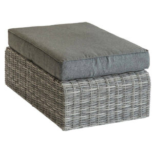 Rattan széklet párnázás 105 x 60 cm BORNEO (szürke)