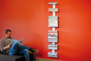 Magazinok könyvtára 8 polcos RADIUS DESIGN (BOOKSBAUM MAGAZINE WALL BIG fehér 746B) fehér Radius design cologne