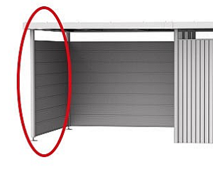Oldalfal az oldalsó tetőhöz Biohort HighLine H4 (szürke kvarc metál) Biohort