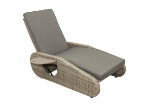 Rattan állítható nyugágy ATLANTA (szürke)