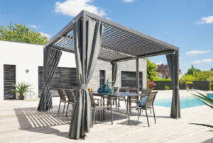 Kerti alumínium pavilon LUXURY 4x3 m (grafit) HESPERIDE