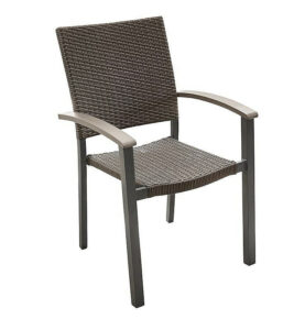 Kerti rattan szék CALVIN (sötét szürke)