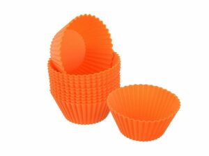 Szilikon muffin kosarak - cupcake forma 12 db narancssárga (5