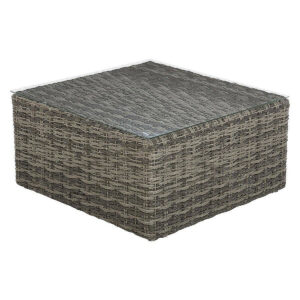 Rattan asztal / széklet 73 x 73 cm BORNEO (szürke)