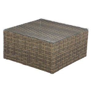 Rattan asztal / széklet 73 x 73 cm BORNEO (barna)