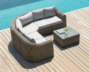 Rattan modul szöglet BORNEO (barna)