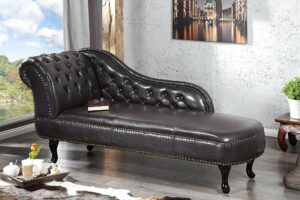 CHESTERFIELD sötét kávészínű heverő