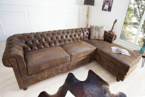CHESTERFIELD antik barna sarokkanapé
