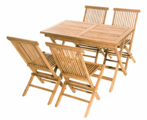 Teak kerti garnitúra FOXI II. 1 + 4 (SZABAD párnák) DEOKORK