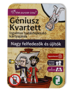 Géniusz kvartett: Nagy felfedezők és újítók - ismeretterjesztő kártyák