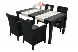 Garden rattan szerelvény DANTE 1 + 4 (antracit) DEO1