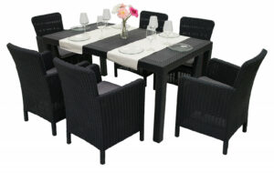 Garden rattan szerelvény DANTE 1 + 6 (antracit) DEO1