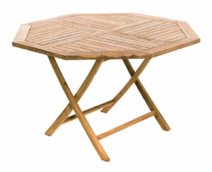 Kerti összecsukható asztal nyolcszög HAGEN ⌀ 120 cm (Teak) DEOKORK