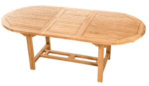 Kerti ovális asztal SANTIAGO 160/210 x 100 cm-es (Teak) DEOKORK