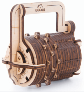 Ugears kombinációs zár - mechanikus modell