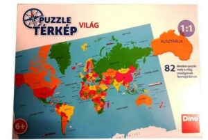 Világtérkép magyarul 82 darabos puzzle