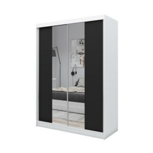 Luzon Gardróbszekrény (160 cm) Fehér / Sonoma tölgy Furniture