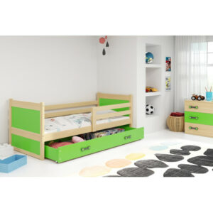 Gyerekágy RICO 200x90 cm Fenyő Zöld BMS