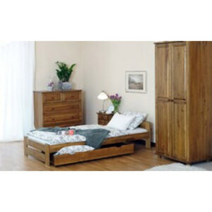 Emelt masszív ágy ágyráccsal 90x200 cm Tölgy Home Line