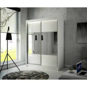 Rico Gardróbszekrény (250 cm) Csokoládé  Fekete / matt Furniture