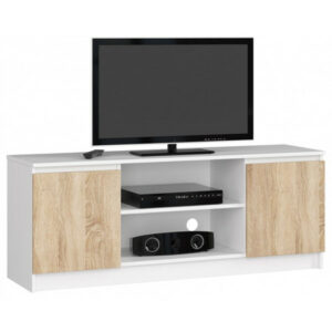 RTV K140 2D 1PCLP TV szerkény (fehér/sonoma tölgy) Akord