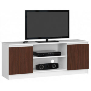 RTV K140 2D 1PCLP TV szekrény (fehér/wenge) Akord