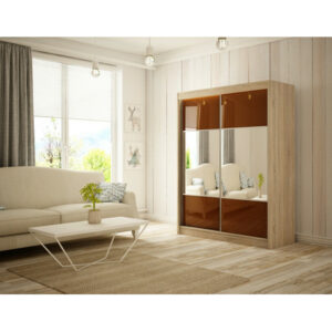 Rico szekrény - 120 cm Csokoládé  Sonoma tölgy Furniture