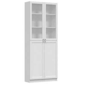Vitrin Pafos 80 cm részben üvegezett - fehér TOP Nábytek